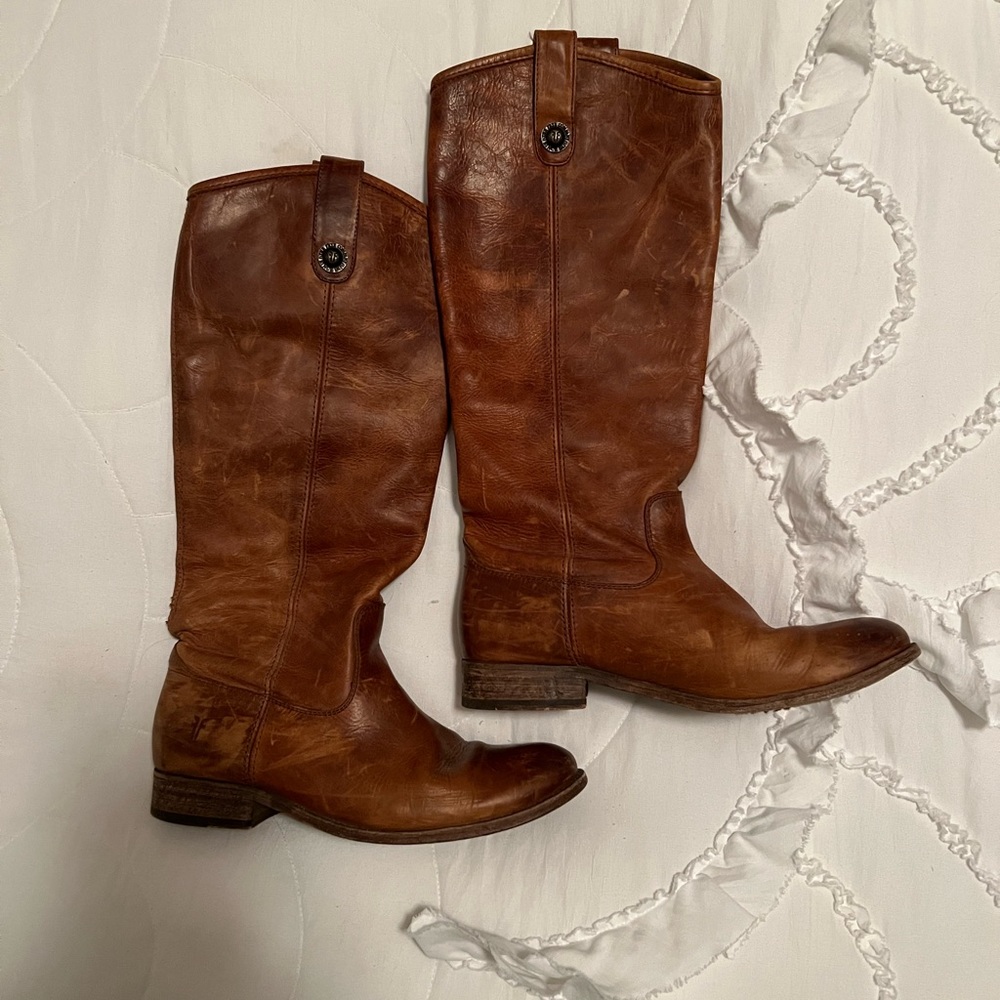 Frye Boots! Frye Melissa Cognac.  Size 7.5!